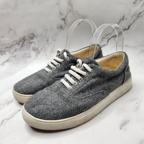 Talbots Grey Wool Low Top Lace-Up Sneakers Walking Flats Women's 8 - Picture 1 of 10
